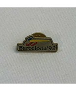 1992 Barcelona Summer Olympics Spain Gold-Tone Hat Lapel Pin Brooch, Used - $8.99