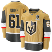 Mark Stone Signed Vegas Golden Knights Gold Jersey #/15 Inscribed Champs IGM COA - £366.32 GBP