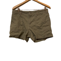 Columbia Womens Short Shorts Green Pockets Mid Rise 100% Cotton 10 - £11.27 GBP
