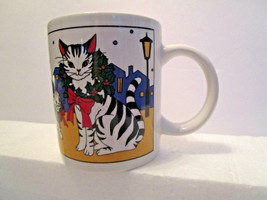 Mikasa Studio Nova Mug Cup Christmas Cats In The City Vintage - £8.35 GBP
