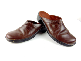 Clarks Brown Leather Clogs Womens 8 - £19.95 GBP