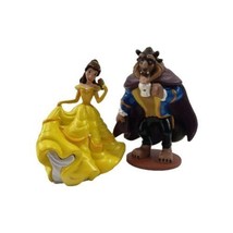 Beauty and the Beast Cake Topper PVC Figurine Lot Princess Bell &amp; Beast - £6.16 GBP