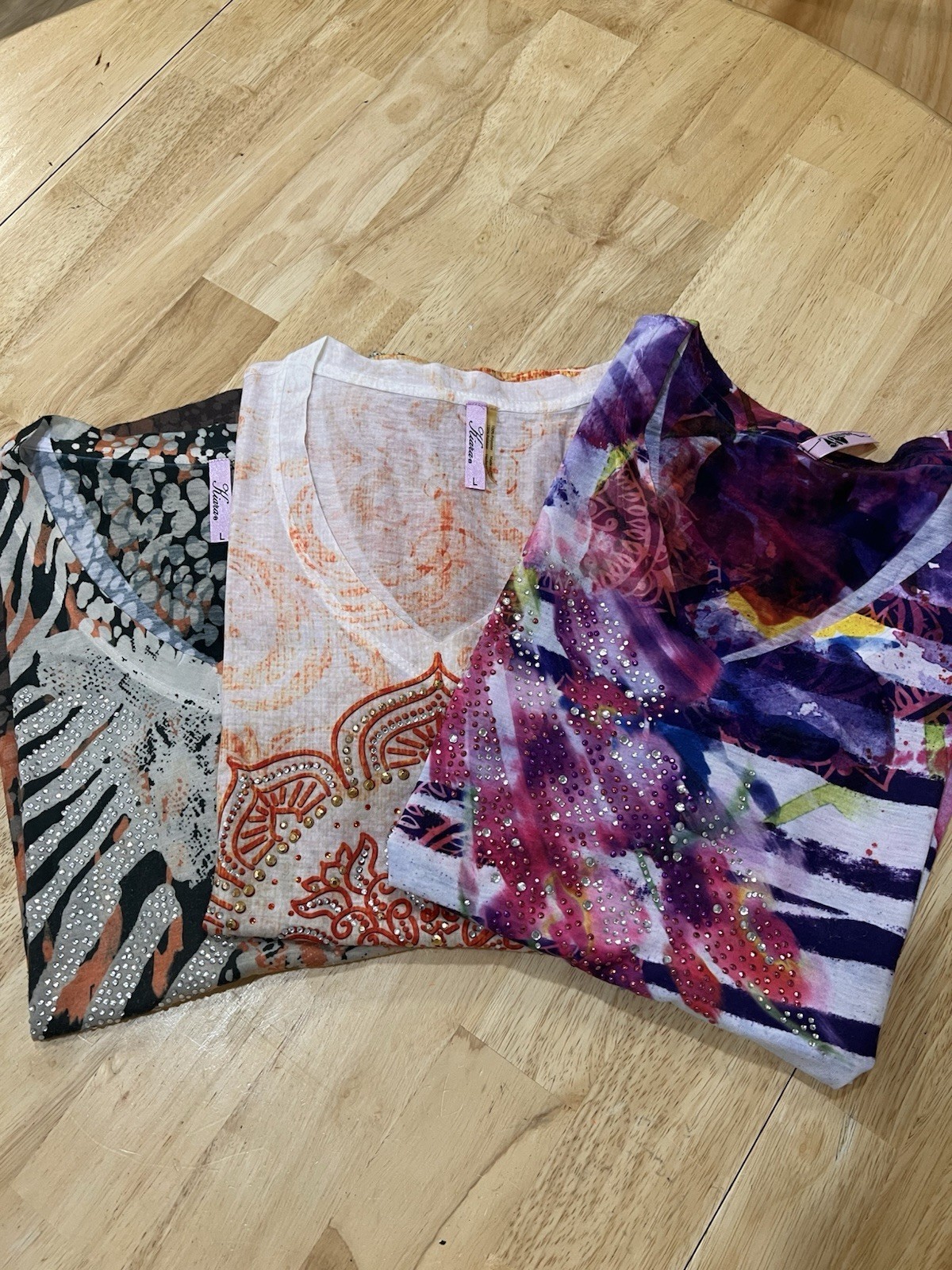 Lot Of 3 Large Women’s Kiara Rhinestone Tops - $19.79