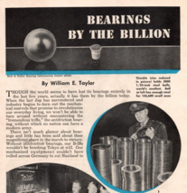 1945 Vintage Bearings By The Billion US War Innovation Article Popular Mechanics - £23.48 GBP