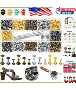 Durable 420 Pack Brass Rivets &amp; Tools - Multi-Purpose Leather Craft Set - $21.25 CAD