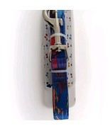 Dog Leash 48x5/8&quot; Up To 20 lb Small Dog Blue Splatter Print New - $3.99