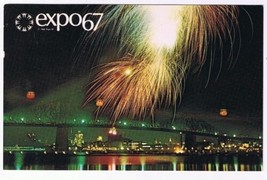 Quebec Postcard Montreal Expo 67 Fireworks - £2.33 GBP