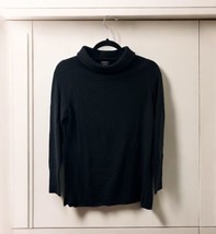 TALBOTS Soft Knit 100% Cashmere Turtleneck Sweater Top Size Small Black - £38.09 GBP