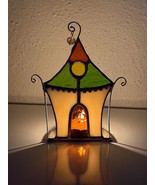 Handcrafted Stained Glass Candle Holder - Whimsical House Design, Home d... - €68,24 EUR