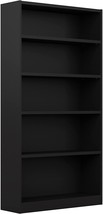 Black Bush Furniture Universal Tall 5 Shelf Bookcase. - £223.57 GBP