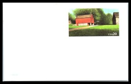 1995 US Postal Card - UX198 20c Red Barn, Unused U6 - £2.31 GBP