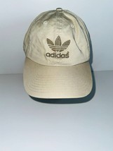 Adidas Unisex Adults Beige Embroidered Adjustable Buckle Baseball Hat On... - $11.87