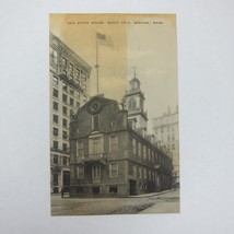 Postcard Boston Massachusetts Old State House Photo Vintage 1940s Litho ... - £4.70 GBP