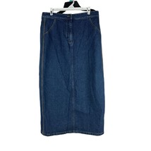 Christopher &amp; Banks Women&#39;s Denim Jean Maxi Skirt Size 12 Blue - £18.19 GBP