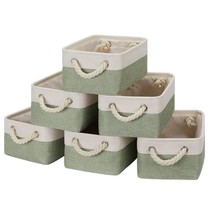 Small Storage Baskets Small Fabric Bins For Closet, 6 Pack Decorative St... - £43.96 GBP