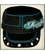 Remetee Combat Metal Grommets Blue Stitch Unisex Military Fatigue Hat Bl... - $35.04