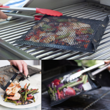 Reusable BBQ Grill Mesh Bag Non-stick Barbecue Baking Isolation Pad Outdoor Picn - £27.74 GBP