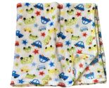 Gentle Steps Cars Buses White Red Blue Yellow Green Baby Blanket Transpo... - $18.04