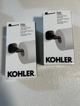 Two (2) Kohler Rill Wall Mounted Toilet Paper Holders ~ R28009-BL ~ Matt... - $46.66