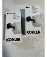 Two (2) Kohler Rill Wall Mounted Toilet Paper Holders ~ R28009-BL ~ Matt... - $46.66