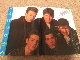 New Kids on the Block teen magazine poster clipping leather jackets 1989 Bop - £3.20 GBP
