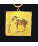 Vintage 1971 Peking Jewelry Enamel Chinese Horse Necklace Pendant Signed... - £30.81 GBP