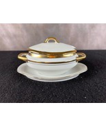 Vintage Austrian China Gold Trim No 525 Small Serving Dish With Lid - £27.10 GBP