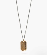 John Varvatos Brass Distressed Dog Tag. $358 - £345.61 GBP