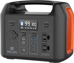 Golabs R300 Portable Power Station, 299Wh Lifepo4 Battery Backup With 30... - $259.96