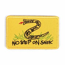 No Step On Snek Morale Patch 100% Embroidered 3&quot; x 2 Hook and Loop Fast ... - $10.19