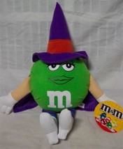 M&amp;M&#39;s Green M&amp;M Character Dressed As Halloween Witch Plush Stuffed Animal New - $19.80