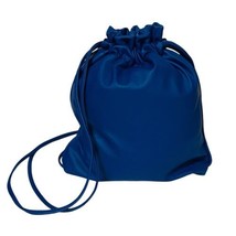 Hozen Cinch Drawstring Hobo Bag Backpack Peacock Blue Vegan Faux Leather - $125.99