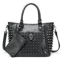 Annmouler New Rivet Women Bag Pu Leather Crossbody Bag Purse Handbag Quality Pun - £70.64 GBP