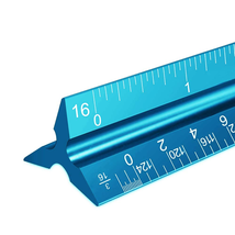 Rena Chris Architectural Scale Ruler, 12&quot; Aluminum Architect Scale, Triangular S - $14.90