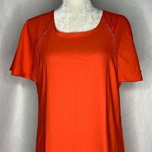 Limited Flare Sleeve Shift Dress M Fiesta Orange Pull Over Knee Length B... - $51.22