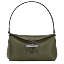 Longchamp Le Roseau Hobo Small Leather Shoulder Bag ~NIP~ Khaki - $361.35