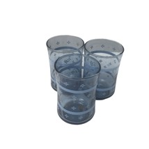 Vintage Libbey Blue Pattern Juice Glasses set of 3 - £5.97 GBP