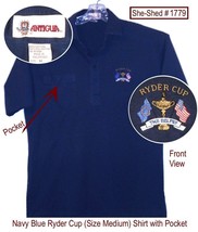 Ryder Cup Medium Golf Shirt Belfry Embroidered Mens Medium Golf Polo Shirt VTG - £7.97 GBP