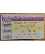 Coal Chamber 1999 Vintage Ticket Stub At Chili Pepper Cellar Door Presen... - $6.49