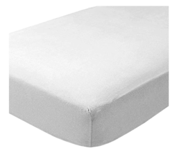 Bare Home Flannel Fitted Bottom Sheet 100% Cotton Queen White - £23.88 GBP