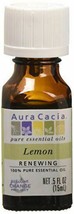 NEW Aura Cacia Lemon Essential Oil .5 Fl Oz - £7.54 GBP