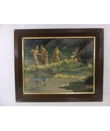 William Marshall Brown Original Painting Boys Playing in Ocean Scottish ... - £4,638.77 GBP