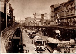 Postcard New York City, The Bowery Looking North From Canal St C. 1888 -REPRO a4 - £17.76 GBP