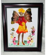 Handcrafted Paper Art Brown Fairy Wall Paper Art Framed - £19.61 GBP