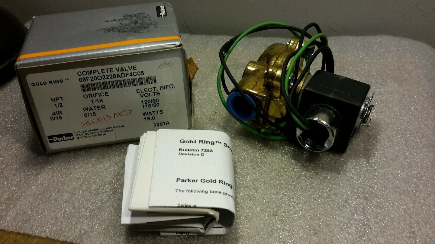 PARKER 08F20O2228ADF4C05 SOLENOID VALVE 1/2&quot; NEW $129EA - $58.14