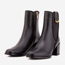 The Kensington Black Leather Block Heel Women’s Mid-Calf Boot image 2