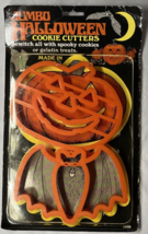 2 Vintage Cookie Cutter By Ensar Bat And Pumpkin Jumbo Size Jack o Lante... - $6.50
