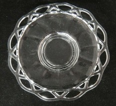Imperial Crocheted Crystal Mayo Bowl Underplate Only 7.5&quot; Vintage Glass - £7.77 GBP