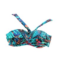 Victoria&#39;s Secret Pink medium bandeau multi colored leaf print bikini top - £8.86 GBP