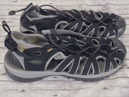 KEEN Womens Whisper Water Hiking Sandals Gray Black Shoes Size By Measurements - £17.23 GBP